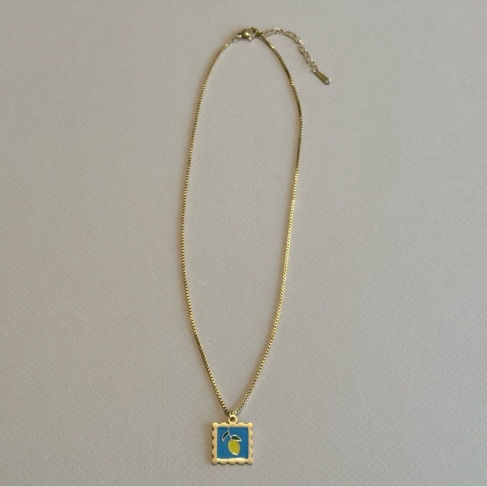 New! Lemon Gold Necklace (2944) - Picture 3 of 4